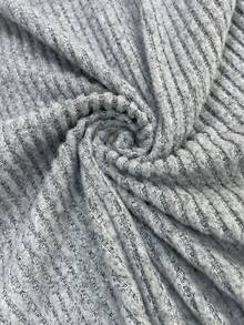 SHEIN Frenchy 大码纯色前扣长袖休闲紧身衣，适合冬季 - 灰色 - 查看 7