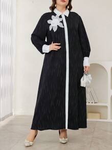 Modelyn New Women's Woven Colorblock Striped Dress, Plus Size Long Evening Dresses