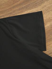 Camiseta casual de verano para hombre de manga corta y cuello redondo con impresión de letras y cara sonriente