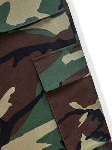 Manfinity EMRG 男士休闲迷彩印花直筒工装裤，长款直筒裤，适合送给老公、男朋友的礼物