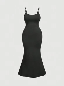 SHEIN MOD Set de 2 vestidos ceñidos de manga larga con cuello en V profundo y encaje, en talla grande - Multicolor - Ver 6