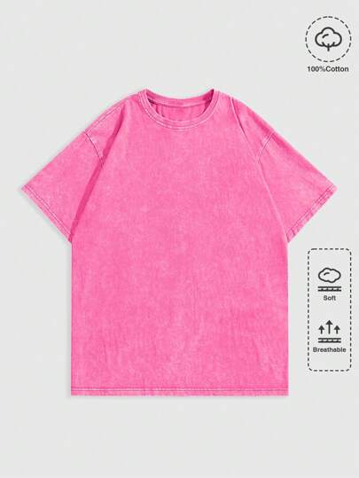 Street Life Men's Loose Fit Round Neck Short Sleeve T-Shirt For Summer Casual Wear, 2000s Style