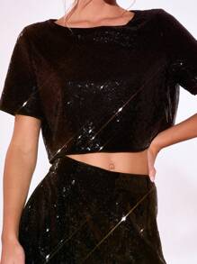 MUSERA Mid Rise Straight Leg Sequin Trousers Spring Summer Ibiza, Holiday, Club