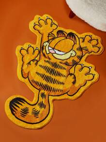 GARFIELD | SHEIN 1pc Cartoon Cat Shaped Carpet - Orange - View 4