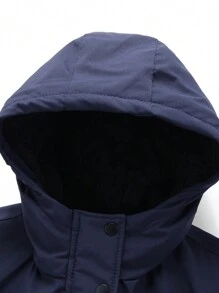 Manfinity Homme Men Thermal Lined Padded Coat With Drawstring