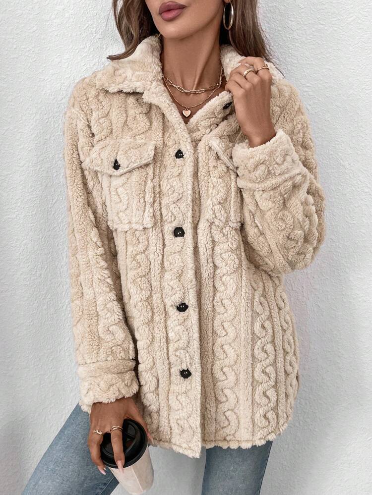 Coral Fleece & Flannel Ladies Regular Casual Warm Jacket, Fall/Winter