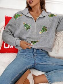 SHEIN LUNE Sudaderas de mujer navideñas