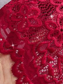 SHEIN 1 件女士蕾丝露背露背连体衣，适合外出穿着