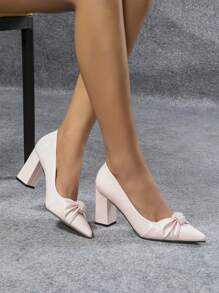 CUCCOO CHICEST 女士尖头高跟鞋纯色深棕色法式复古细高跟鞋