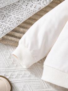 SHEIN Playful Pals 2 件套女婴长袖可爱兔子和熊印花运动衫 + 豹纹裤，休闲户外套装，春秋 - 彩色 - 查看 6