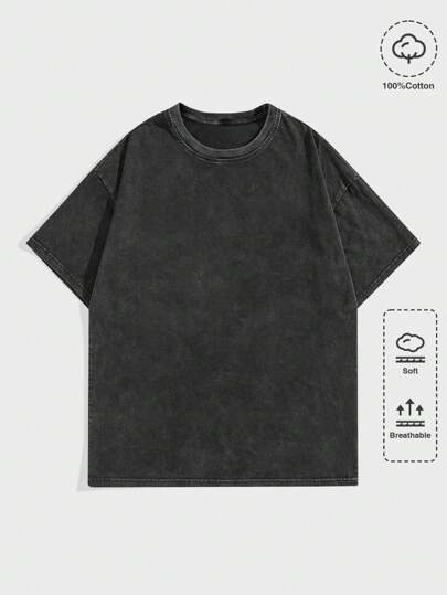 Street Life Men's Round Neck Short Sleeve T-Shirt, School, 2000s Style