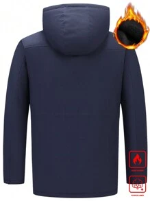 Manfinity Homme Men Thermal Lined Padded Coat With Drawstring