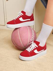 CUCCOO EASI 2024 New Leopard Print Platform Lace-Up Thick Soled Sneakers, Low-Top Casual Shoes, Korean Style Tainers