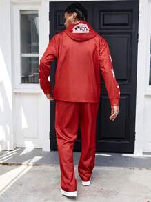 PAVTROS Set de hanoraci și pantaloni de trening pentru bărbați, cu litere și pentagrame, casual