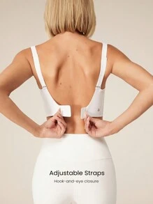 GLOWMODE All-Day Long Second-Skin Ultra Lightweight Seamless A/B/C Cup Full Coverage Sports Bra Low Impact Yoga Daily Removable Cups