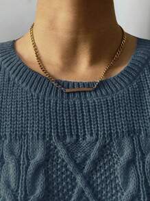 EMERY ROSE Plus Size Women Plain Crew Neck Long Sleeve Casual Sweater, Autumn/Winter