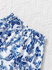 青少年女孩度假针织吊带背心和印花裙两件套 - 彩色 - 查看 3