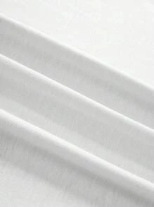 Manfinity Dauomo 男士简约卡通印花圆领短袖 T 恤，休闲日常穿着 - 白色 - 查看 6