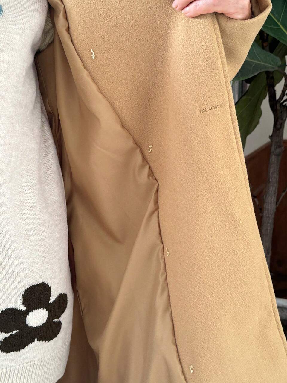 Women's Solid Color Notch Collar Long Sleeve Single-Breasted Long Casual Overcoat, Autumn/Winter