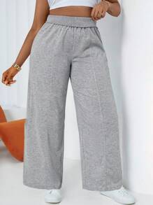 Maweii Calças largas femininas casuais plus size