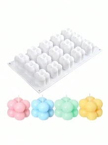 1PC Exquisite Magic Cube Candle Mold Christmas For Holiday Gift Giving - White - View 1