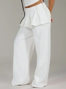 MUSERA 分层褶皱二合一牛仔裤 春季 90 年代 可爱 性感 夏季