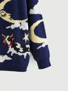 ROMWE J-Fashion 可爱奶牛与飞马图案套衫