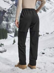 In My Nature Women's Zip-Up Removable Ankle Hiking Pants - Black - View 7