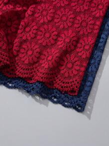 7 件套花卉蕾丝设计女式性感平角裤，多色内衣