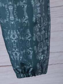 Tween Boy Allover Print Hooded Jacket & Pants Outfit, Cold Weather Winter Clothes - Blue - View 4