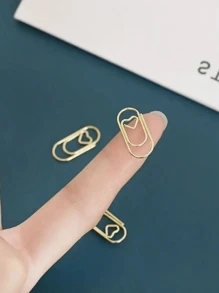 50 Cái/Túi Dễ Thương Trái Tim Vàng Hoa Hồng Kẹp Dấu Trang Kim Loại Phụ Kiện Văn Phòng Kẹp Giấy Kẹp Miếng Dán Văn Phòng Phẩm Ngày Lễ Tình Nhân, Đám Cưới Valentine, Sinh Nhật Trường Học Đồ Dùng Dễ Thương Đồ Dùng Văn Phòng Cho Phụ Nữ, Trở Lại Trường Học, Đồ Dùng Học Tập - Hoa hồng vàng - Xem 4