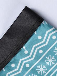 5pcs/Pack Men's Christmas Reindeer & Geometric Print Boxer Briefs - Multicolor - View 5