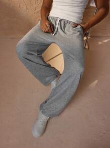 Forever 21 Men's Autumn And Winter Sportswear, Fitness Wear Loose Jogging Pants Gray - Grey - View 5