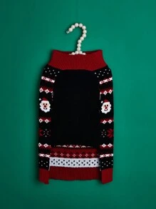 PETSIN 圣诞圣诞老人条纹可爱温暖宠物毛衣 - 彩色 - 查看 4