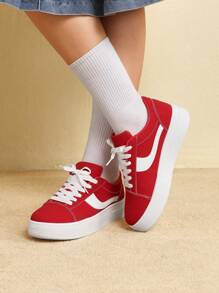 CUCCOO EASI 2024 New Leopard Print Platform Lace-Up Thick Soled Sneakers, Low-Top Casual Shoes, Korean Style Tainers