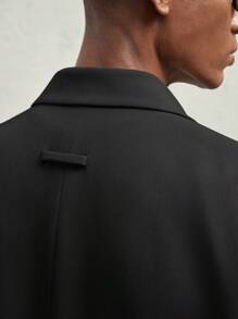 AKNOTIC Formal Men Loose Fit Metal Chain Decor Casual Lapel Open Front Blazer, For Fall Winter