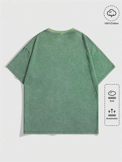 Street Life Men Summer Solid Color Round Neck Short Sleeve Casual T-Shirt