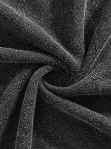 Manfinity EMRG 男士宽松高街复古风格做旧耶稣祈祷人物心形星星图案黑色落肩做旧雪花连帽运动衫，适合秋季。 - 黑色 - 查看 7