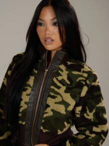 MUSERA Camo Zip Up Fleece Jacket - Multicolor - View 5