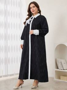 Modelyn New Women's Woven Colorblock Striped Dress, Plus Size Long Evening Dresses