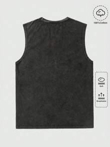 ROMWE MEN Goth Men Figure Graphic Tank Top