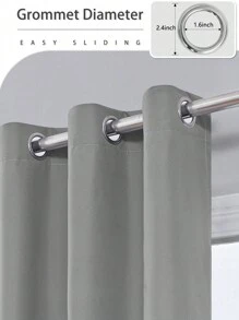 单片遮光窗帘，带隔热衬里，适用于客厅、卧室、厨房、浴室、家居装饰、房间装饰，轻盈透气，100%涤纶材质，黑色涂层。