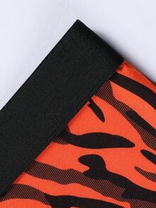 4pcs Men's Comfortable Soft Allover Print Stretchy Boxer Briefs - Multicolor - View 7