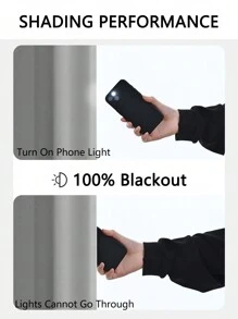 单片遮光窗帘，带隔热衬里，适用于客厅、卧室、厨房、浴室、家居装饰、房间装饰，轻盈透气，100%涤纶材质，黑色涂层。