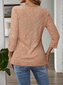 EMERY ROSE Quần áo mùa thu cho nữÁo thun dài tay cổ tròn thường ngày dành cho nữ - Nhiều màu - Xem 2