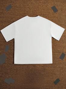 Manfinity Dauomo Men's Summer Casual Figure Print Round Neck Short Sleeve T-Shirt
