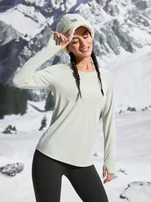 In My Nature Damska oddychająca sportowa koszulka do jogi Slim T-shirt do biegania na świeżym powietrzu