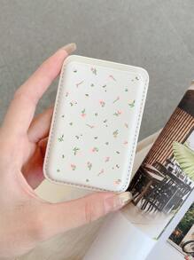 ROMWE Kawaii 2 chiếc/bộ Ốp lưng điện thoại Magsafe họa tiết hoa Ditsy có sạc không dây, ốp lưng từ tính kèm ngăn đựng thẻ từ tính phù hợp - Nhiều màu - Xem 3