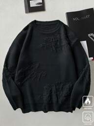 Manfinity EZcore Maglione casual da uomo a girocollo, tinta unita, maniche lunghe, adatto per l'autunno e l'inverno