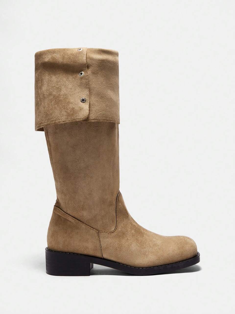 CUCCOO BIZCHIC Women's Light Brown Suede Over-The-Knee Boots, Simple & Comfortable
